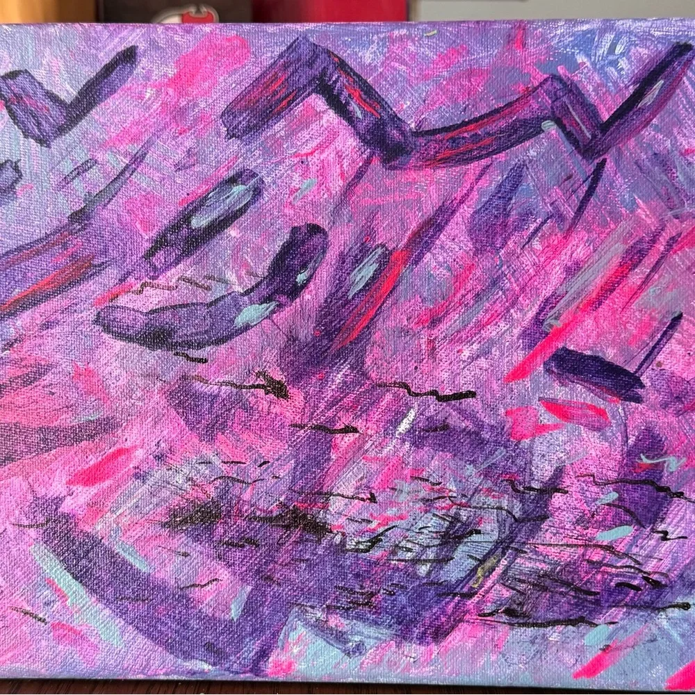 acrylic art canvas Board  8x10 Wellness Decor Abstract Love Amazing Colorful New - Picture 2 of 3